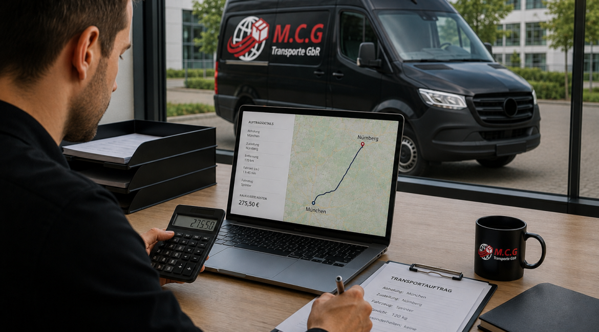 Kurierdienst Preise München: Kuriertransporter von M.C.G Transporte GbR auf Münchner Stadtstraße