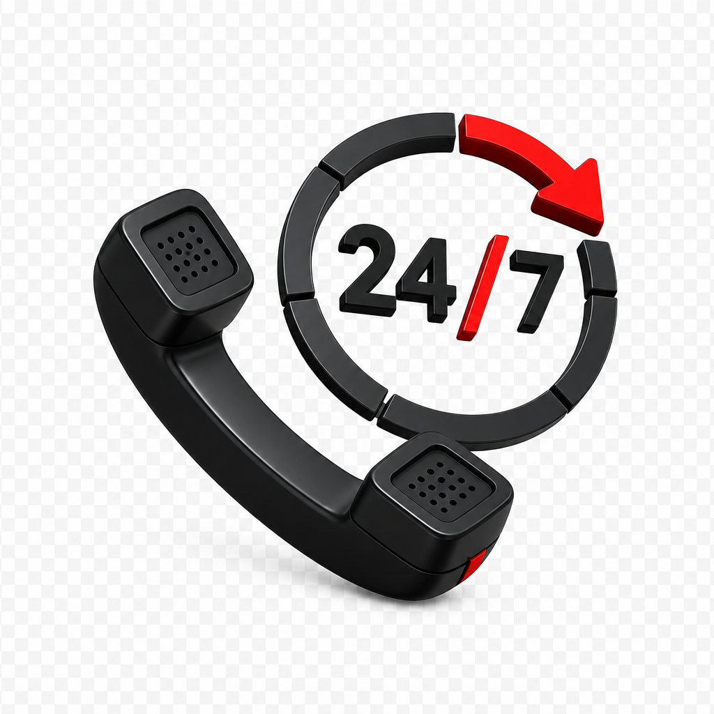 24/7 Hotline - Rund um die Uhr